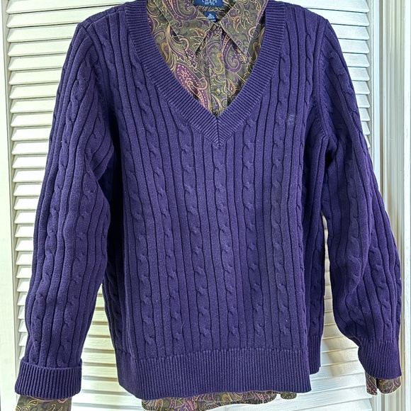 Chaps Sweaters - CHAPS Sweater Blouse combination - XL